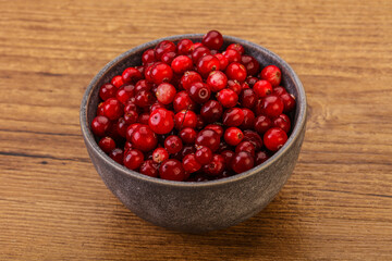 Sweet and tasty cranberry in the bowl