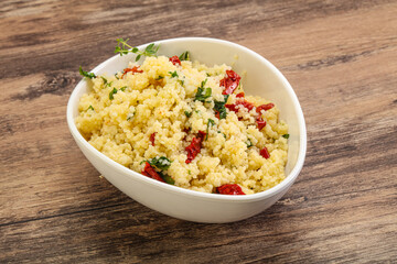 Vegetarian uisine - couscous with vegetables