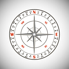 Compass icon. Compass isolated on white background. Vector illustration. © Dmitry