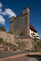 Fototapeta na wymiar historic castle red sandstone in black forest village