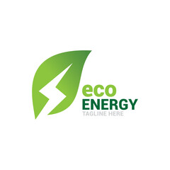 eco energy logo icon vector template.