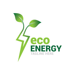 eco energy logo icon vector template.