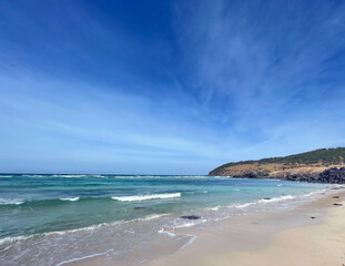 island blue sky and blue sea view