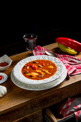 Delicious Hungarian-style goulash soup