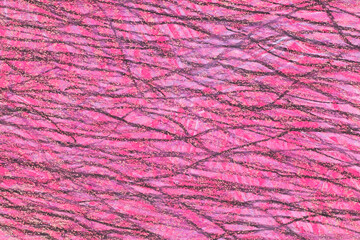 pink and black crayon doodles on paper background texture