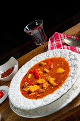 Delicious Hungarian-style goulash soup