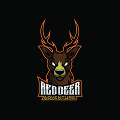 Deer mascot logo design with vector eps format