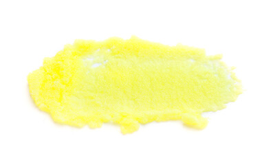 Sample of body scrub on white background