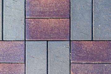 Colored paving slabs surface.Seamless outdoors texture backgrounds.Top view.