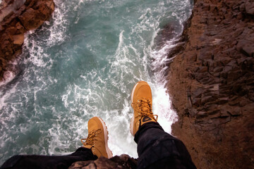 person on the rocks © Clinton