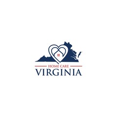 Home Care Virginia Logo Design Vector