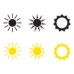 Fototapeta premium Sun vector icon set