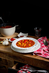 Delicious Hungarian-style goulash soup