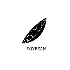 soybean illustration on white background 