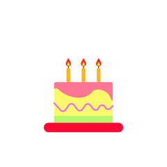 birthday cake icon symbol template