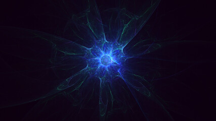 3D rendering abstract colorful fractal light background