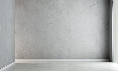 Mock up poster frame in modern interior background, modern empty living room and concrete wall texture, Art Decoration style, 3D render,