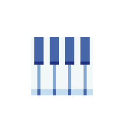 Piano icon. Music application. Pixel art style. 8-bit sprite. Isolated abstract vector illustrations.