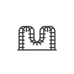 Ladder playground line icon