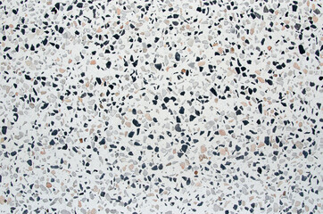 Terrazzo flooring seamless texture. Realistic vector pattern of mosaic floor with natural stones, granite, marble, quartz, concrete. Classic Italian floor. Repeatable design for decor, render, print