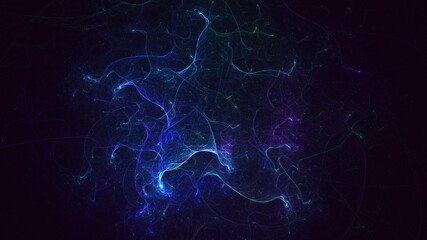 3D rendering abstract colorful fractal light background