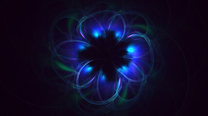 3D rendering abstract round light background