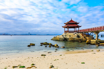 Beautiful seaside scenery in Sanya,Hainan,China.