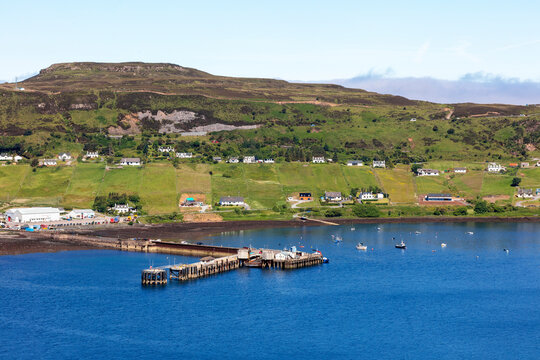 the village of Uig on Trotternish Bay on the isle of Syke in Scotland