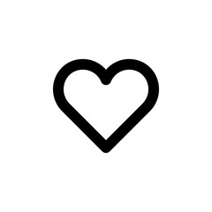 Heart shape, line web or mobile interface vector icon. Isolated on white background. Sign for your web site design, logo, app, UI.