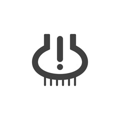 Car tire pressure indicator vector icon
