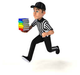 Fun 3D Illustration of an american Referee