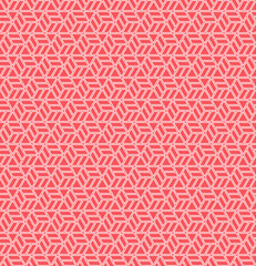 The geometric pattern with lines. Seamless vector background. White and pink texture. Graphic modern pattern. Simple lattice graphic design