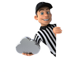 Fun 3D Illustration of an american Referee