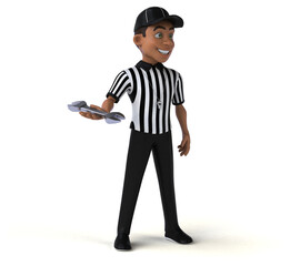 Fun 3D Illustration of an american Referee