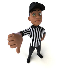 Fun 3D Illustration of an american Referee