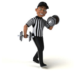 Fun 3D Illustration of an american Referee