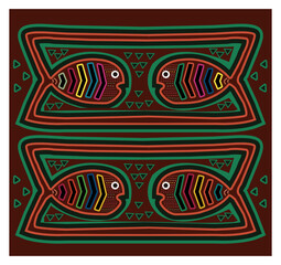 mola panama kuna in svg