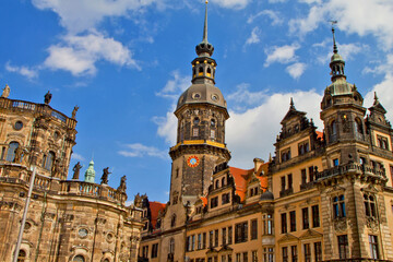 Fototapeta na wymiar beautiful scene in Dresden city, Germany in summer vacation
