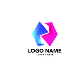 Obraz premium N letter modern logo design