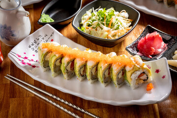 Victoria roll with salad