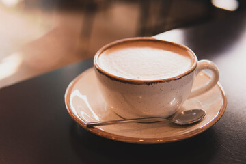 Cup of coffee in cafe