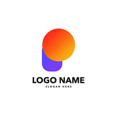 P letter modern logo design