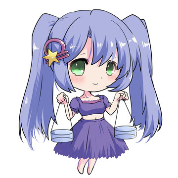 イラスト素材 十二星座のてんびん座の女の子 Stock Illustration Adobe Stock