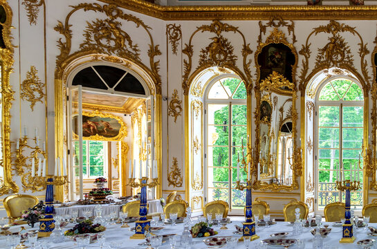 Hermitage Pavilion. Catherine Park in Tsarskoe Selo Pushkin, St. Petersburg, Russia, June 3, 2014