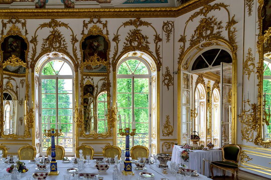 Hermitage Pavilion. Catherine Park in Tsarskoe Selo Pushkin, St. Petersburg, Russia, June 3, 2014