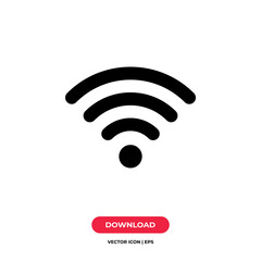 Wifi icon vector. Wireless sign