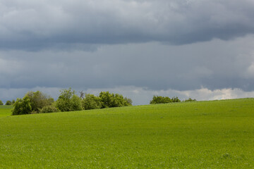 Landschaft zwischen Langgöns und Hüttenberg in Hessen, Deutschland