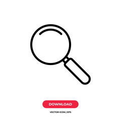 Loupe icon vector. Magnifier sign