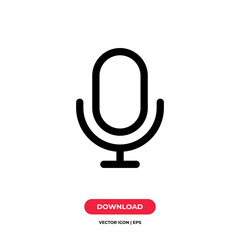 Microphone icon vector. Voice sign