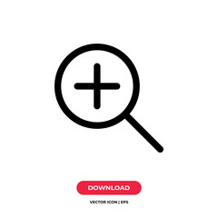 Fototapeta premium Zoom in icon vector. Zoom sign